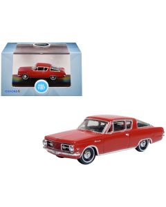1965 Plymouth Barracuda Diecast Model Car Red 1/87 Scale by Oxford
