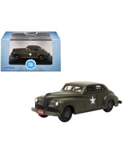 1942 Packard Clipper Touring Sedan US Army Staff Car Diecast Model 1/87 HO Scale Olive Drab
