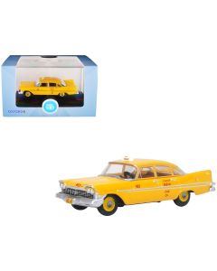 1959 Plymouth Belvedere Taxi Diecast Model Car HO Scale Yellow Tanner Yellow Cab Co.