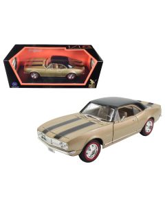 1967 Camaro Z/28 Diecast Model Car Gold Black Stripes 1/18 by Road Signature