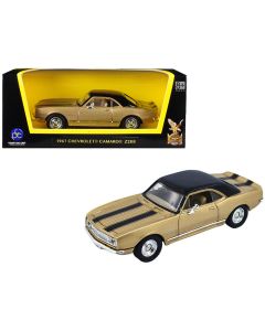 1967 Chevrolet Camaro Z-28 Gold Black Stripes 1/43 Diecast Model Car Road Signature