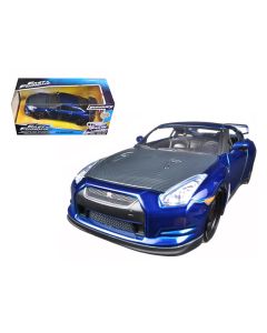 2009 Nissan GTR R35 Blue Diecast Model Car 1/24 Fast & Furious 7 Jada