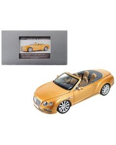 2016 Bentley Continental GT Convertible 1/18 Diecast Model Car Sunburst Gold LHD