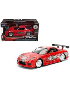 2023 Jada 1/32 Diecast Model Car - Dom's Mazda RX-7 Red with Graphics, Fast & Furious