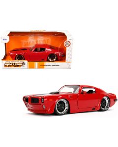 1972 Pontiac Firebird Diecast Model Car Red Black Hood Stripe 1/24 Jada Bigtime Muscle