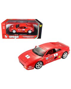 1995 Ferrari F355 Challenge Red 1/24 Diecast Model Car Bburago Collectible