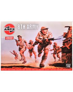 2023 Airfix 1/76 WWII British 8th Army Model Kit - 49 Piece Figure Set