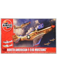 2023 Airfix 1/72 P-51D Mustang Fighter Model Kit - 2 Scheme Options, Plastic
