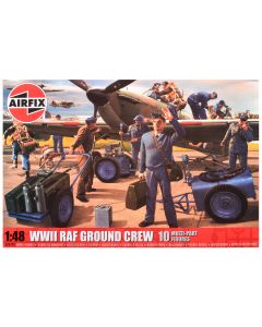 1948 Airfix WWII RAF Ground Crew Figure & Accessory Set - 1/48 Plastic Model Kit