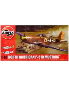 Model Kit 1/48 Airfix North American P-51D Mustang Fighter Aircraft 2 Scheme Options