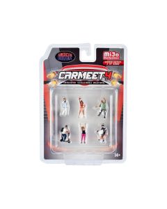 Diecast Figure Set 6pc 1/64 Scale Models American Diorama Car Meet 4