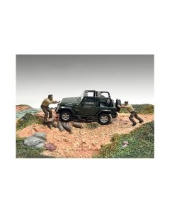 Diecast 4X4 Mechanics Figure Set 2pc 1:43 Scale Models American Diorama