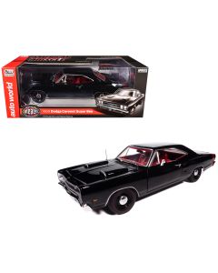 1969 Dodge Coronet Super Bee Diecast Model Car 1/18 Black Red Interior American Muscle