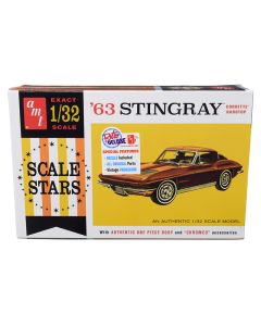 1963 Chevrolet Corvette Stingray Hardtop Model Kit 1/32 Scale AMT Scale Stars