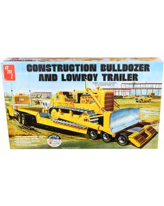 1/25 Scale Model Kit AMT Bulldozer & Lowboy Trailer Set Construction Skill 3
