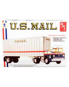 1/25 Scale Model Kit Ford C900 Truck Tractor Trailer U.S. Mail AMT