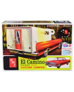 1965 Chevrolet El Camino Model Kit 3-in-1 with Camper 1/25 Scale by AMT