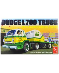 1966 AMT Skill 3 Model Kit Dodge L700 Truck & Flatbed Racing Trailer 1/25 Scale