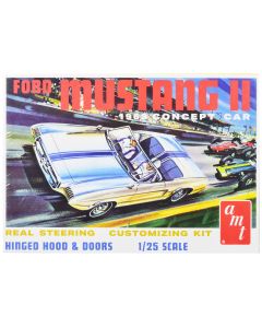 1963 Ford Mustang II Concept Car Model Kit 1/25 Scale by AMT - Skill 2
