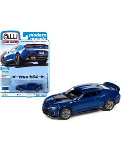 2018 Chevrolet Camaro ZL1 Hyper Blue Metallic 1/64 Diecast Model Car Limited Edition