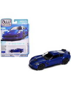 2019 Chevrolet Corvette Z06 Diecast Model Car 1/64 Elkhart Lake Blue Metallic