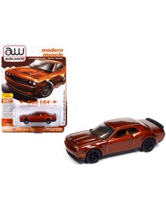 2021 Dodge Challenger SRT Super Stock 1/64 Diecast Model Car - Sinamon Stick Orange
