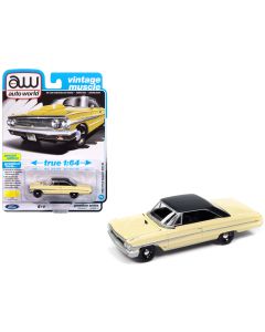 1964 Ford Galaxie 500 XL Diecast Model Car, Sunshine Yellow, Black Top, 1/64 Scale