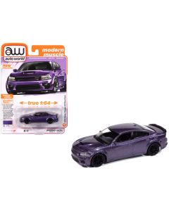 2023 Dodge Charger R/T Scat Pack Diecast Model Car 1/64 Plum Crazy Metallic