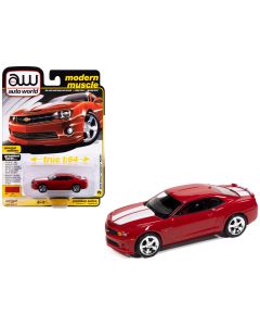 2010 Chevrolet Camaro RS/SS Diecast Model Car 1/64 Scale Red White Stripes