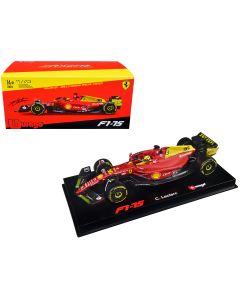 2022 Ferrari F1-75 #16 Charles Leclerc 1/43 Diecast Model Car with Display Case