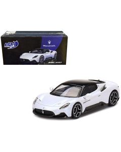 2021 Maserati MC20 Bianco Audace White Black Top 1/64 Diecast Model Car BBR
