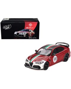 2021 Alfa Romeo Giulia GTAm #99 1/64 Diecast Model Car - Rosso GTA Red, Carbon Top, Centro Stile Livery