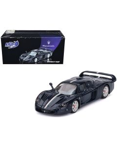 2004 Maserati MC12 Stradale Diecast Model Car 1/64 Blue Metallic White Stripe BBR