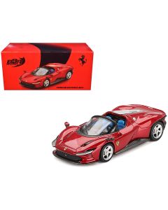 2023 Ferrari Daytona SP3 1/64 Diecast Model Car Rosso Imola Red Blue Interior BBR