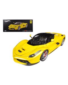 2013 Ferrari LaFerrari F70 Hybrid Yellow Black Top Elite 1/18 Diecast Hot Wheels