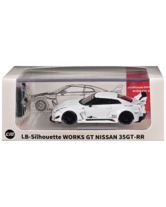 2023 Nissan 35GT-RR LB-Silhouette Works GT RHD White 1/64 Diecast Model Car w/ Extra Wheels
