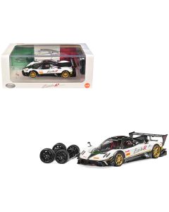 2019 Pagani Zonda Revolucion White Carbon 1/64 Diecast Model Car CM Model Extra Wheels