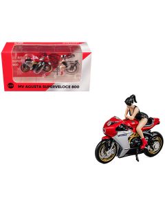 2023 MV Agusta Superveloce 800 Motorcycle Red & Silver + 1/64 Diecast Model