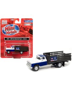 1960 Ford Stake Bed Truck Chevron Blue & White 1/87 HO Scale Model Car