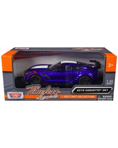 2019 Chevrolet Corvette ZR1 Diecast Model Car Blue Metallic 1/24 Motormax
