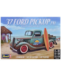 1937 Ford Pickup Truck Model Kit 1/25 Scale 2-in-1 with Surfboard by Revell