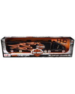 2023 Harley Davidson Custom Hauler Trailer Black 1/64 Diecast Model by Maisto