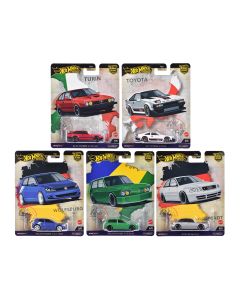2024 Hot Wheels World Tour 5-Piece Diecast Model Car Set - Car Culture Series A