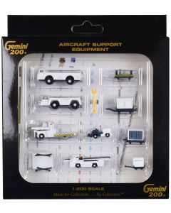 2023 Gemini 200 Airport Support Equipment Set of 10 Diecast Models