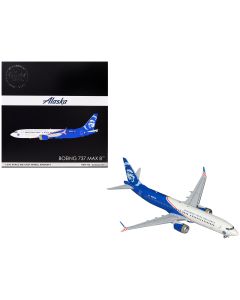 2018 Boeing 737 MAX 8 Alaska Airlines Diecast Model 1/200 Gemini 200 N806AK