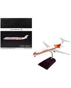 2019 McDonnell Douglas MD-81 Continental Airlines Diecast Model 1/200 Gemini 200