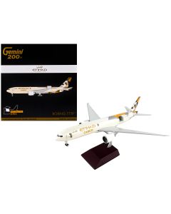 2023 Boeing 777F Etihad Airways Cargo Beige Gemini 200 1/200 Diecast Model Airplane