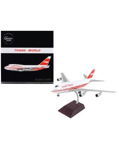 2023 Boeing 747SP TWA Diecast Model Airplane 1/200 Gemini 200 White Red Stripes