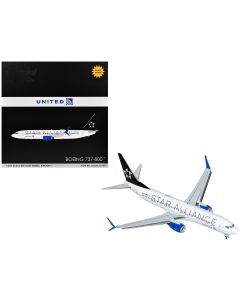 2023 Boeing 737-800 Diecast Model Airplane - United Airlines Star Alliance, Flaps Down, Gemini 200, 1/200 Scale