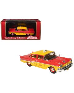 1958 Ford Custom 300 Taxi Cab Limited Edition 1/43 Model Car Red Yellow Interior
